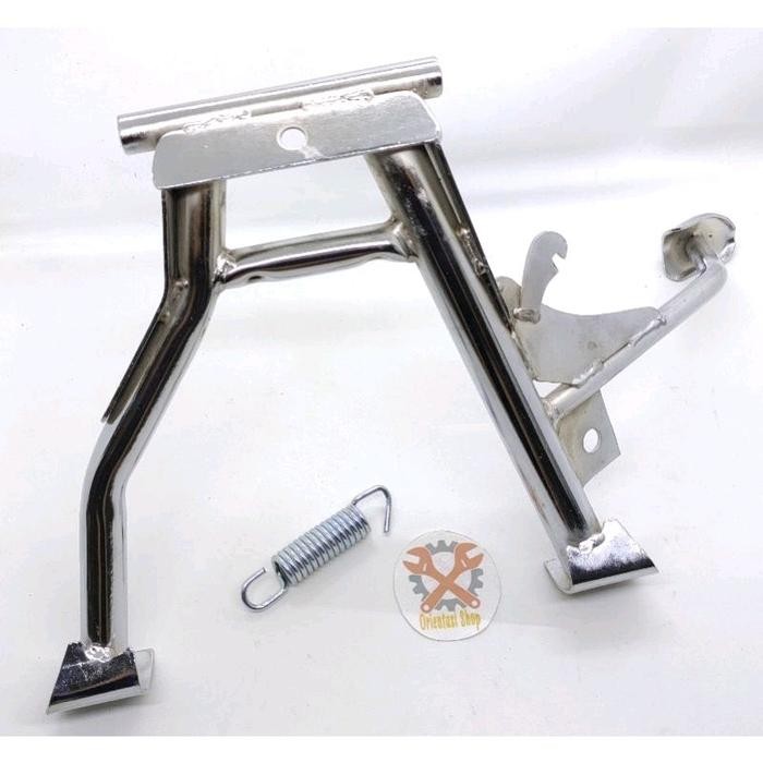 TERLARIS Standar Tengah Standar dua Chrome Beat Karbu , Beat Fi , Vario lama/Karbu Scoopy Karbu