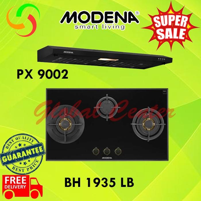 Paket Kompor Tanam Dan Cooker Hood Modena Bh 1935 Lb & Px 9002