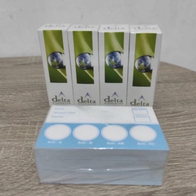 Test Golongan Darah Delta 1 set / tes golongan darah / Reagen Golongan darah + kartu