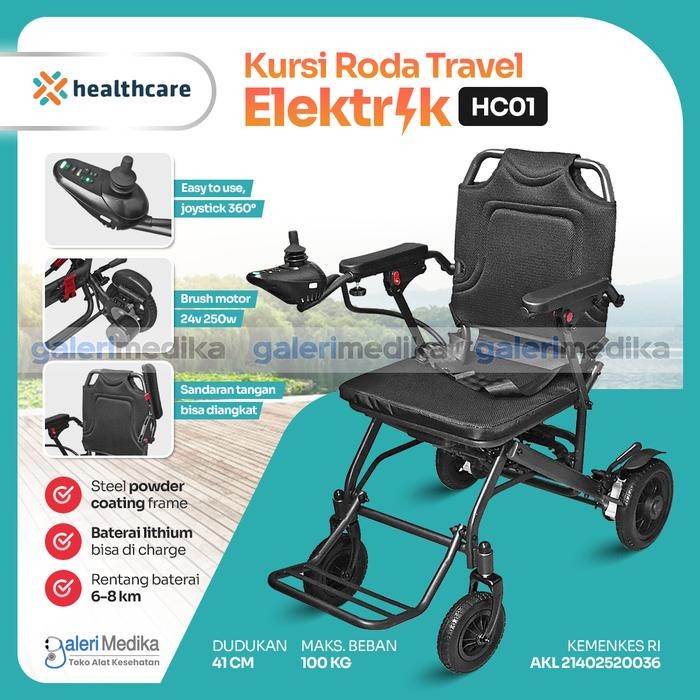 TERBARU Kurso Roda Elektrik Travel HC 01 / Kursi Roda Elektrik Ringan HealthCare HC 01 / Kursi