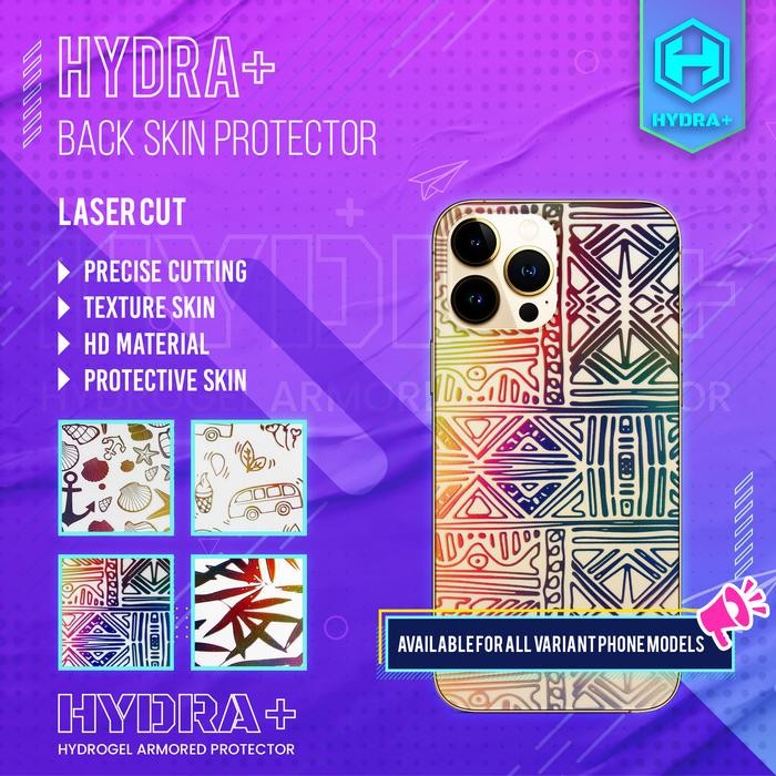 TB2D Hydra+ Back Skin Protector Semua Tipe Hp - Transparent Laser Cut