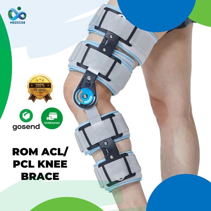 Terbatas Orthopedic Hinged Rom Adjustable Acl / Pcl Knee Brace Termurah