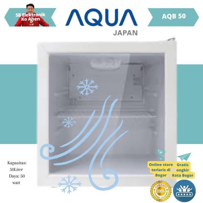 Showcase Aqua Aqb-50 Kulkas Ni Kecil Display Kaca Cooler