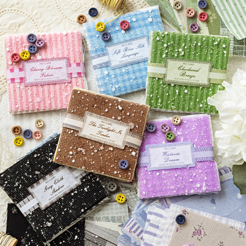 

36pcs Mixed Material Paper for Cloth Between Romance Journal Scrapbooking Supplies Material
