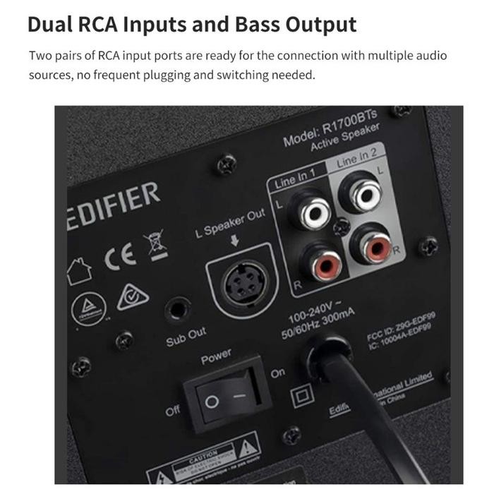 Edifier R1700BTs 2.0 Active BookShelf Speaker R1700 BTs R 1700 BTs 1700BTs