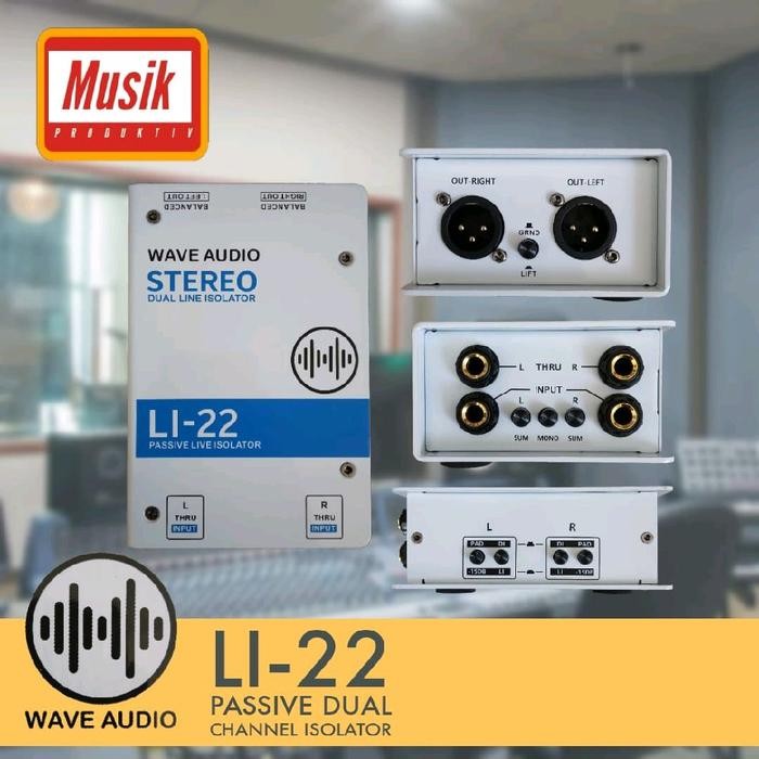 Wave Audio LI22 / LI-22 / LI 22 Passive Dual Direct Box - DI BOX Ori