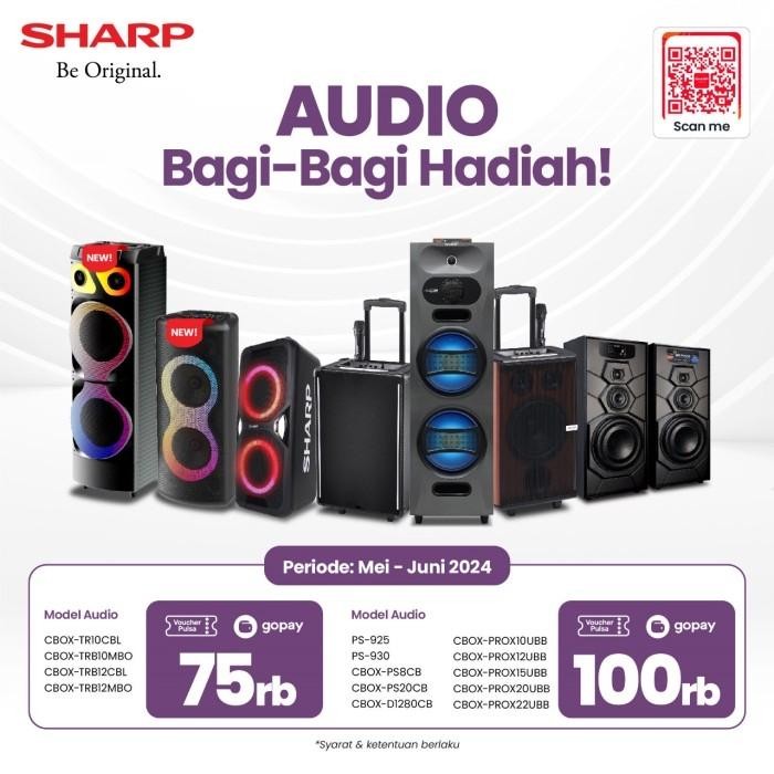 Sharp Audio dan Speaker CBOX-PROX12UBB Pro X Series Grey 110 Watt