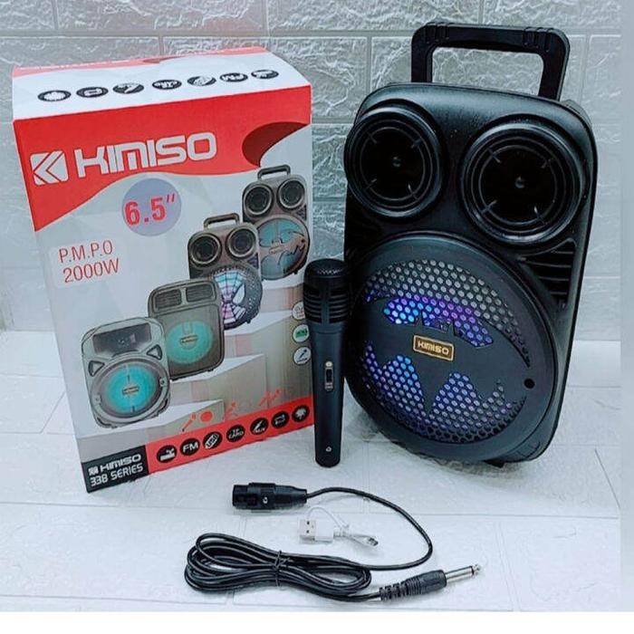 Bonus 2 Mik Speaker Bluetooth Speker Besar Jumbo Gede Dengan Mic Karaoke Musik Wireless Salon Aktif