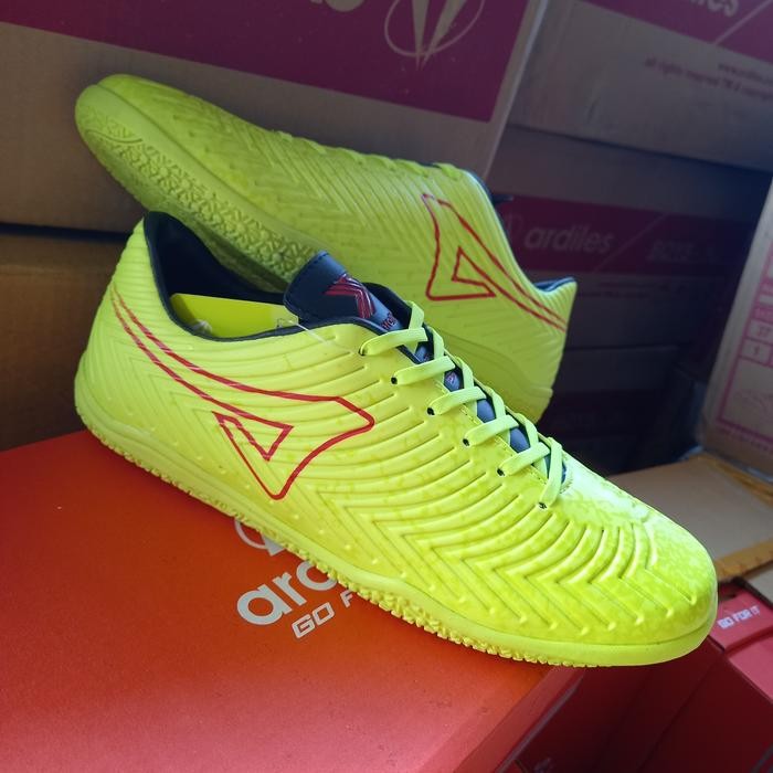 Sepatu Futsal Ardiles Original Conjuring Hitam Merah Hijau