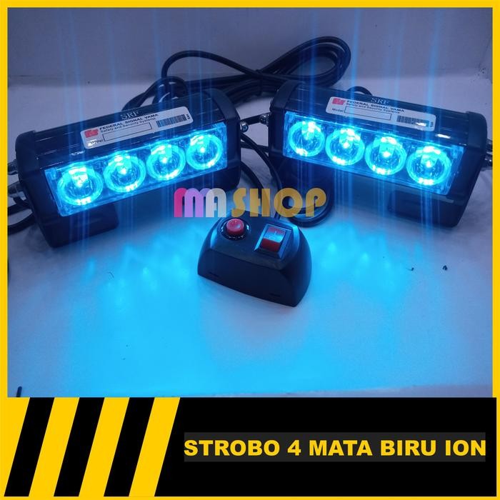 led strobo biru ion merah