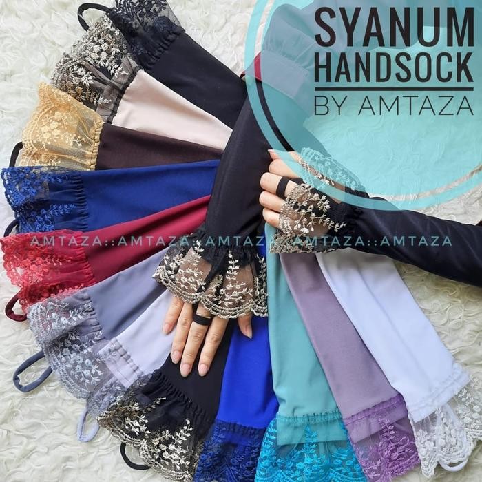 RES2 Handsock Renda Cincin Walimah Mewah Cantik Syar'I Syanum Amtaza