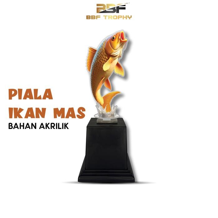 (Allthebest) Piala Ikan Mas Lomba Mancing Galatama Bahan Akrilik