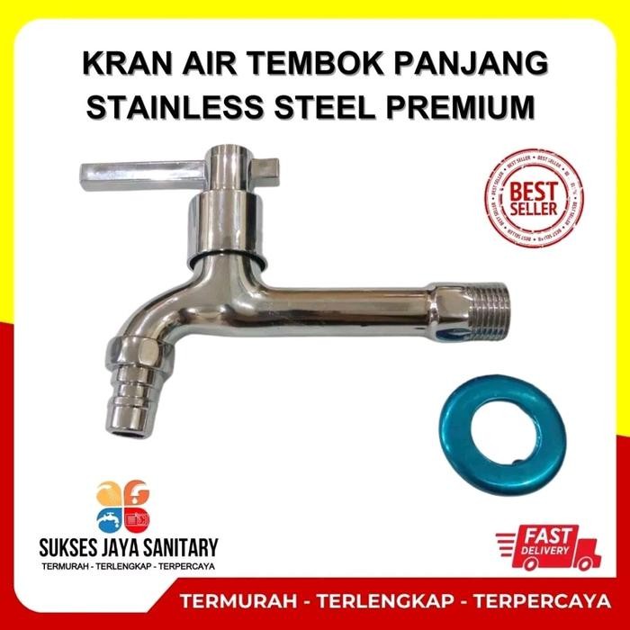 Toto - Keran Air Kran Air Mesin Cuci Wastafel Panjang Stainless Steel Tembok Cabang Rumah Dapur