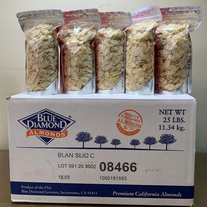 

4ZMI Almond Slice Blue Almond 250Gr
