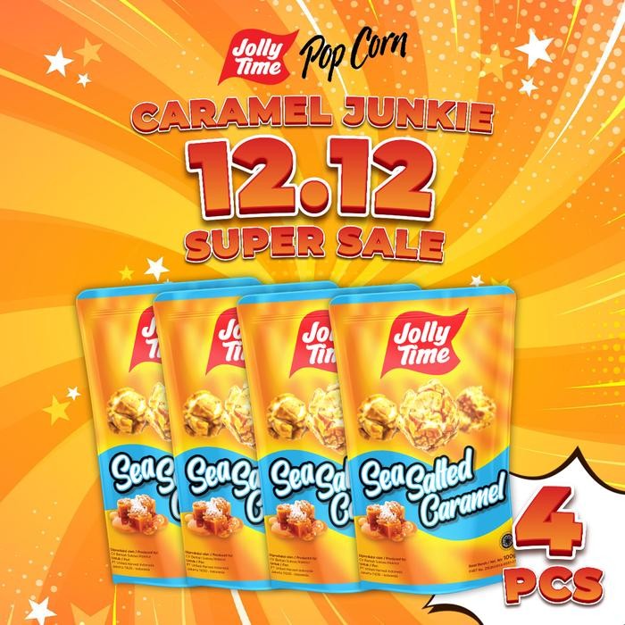 

4ZMI Jolly Time Popcorn - Paket Caramel Junkie (4 Pcs Sea Salted Caramel)
