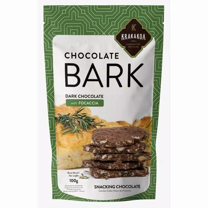 

4ZMI Krakakoa Beau Dark Chocolate Bark With Focaccia 100G Snack Cokelat