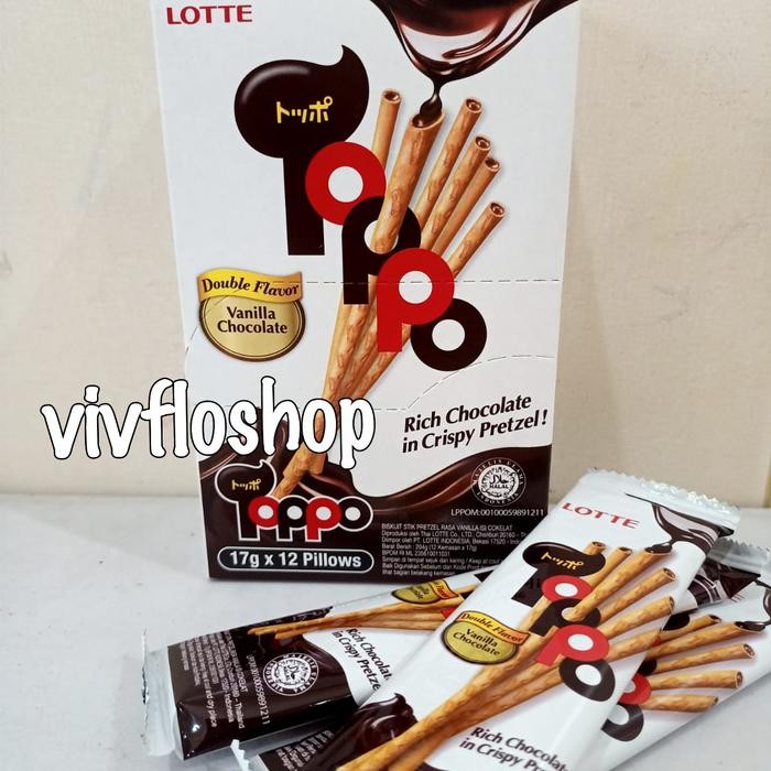 

4ZMI Lotte Toppo Biskuit Stick Coklat Pretzel (Box Isi 12 Sachet)