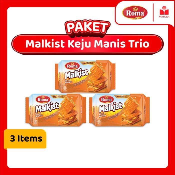 

ND2L Biskuit Roma Malkist Keju Manis Trio