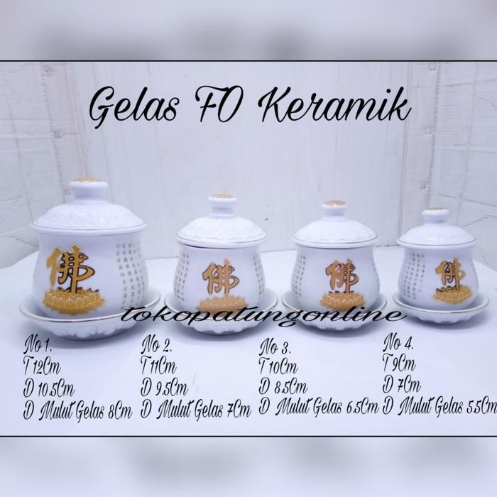 Gelas Sembahyang Keramik Fo