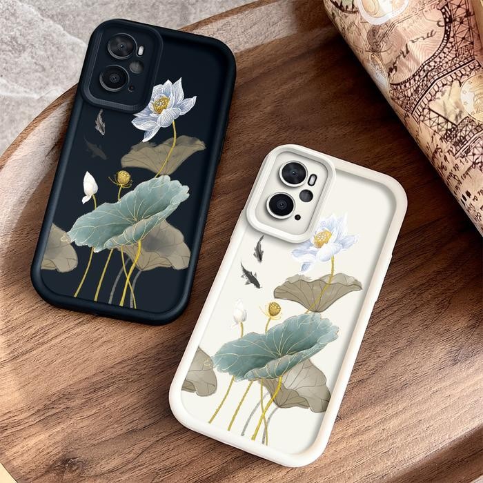 softcase soft case casing OPPO A76 A36 A96,Teratai tinta,Glossy,TPU