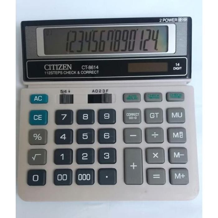 

CITIZEN CT 8614 KALKULATOR 14 DIGIT CHEK AND CORRECT 2 POWER