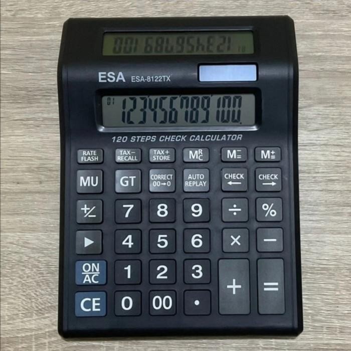 

KALKULATOR KASIR ESA-8122TX 12DIGIT / CALCULATOR LAYAR DOUBLE 8122 TX