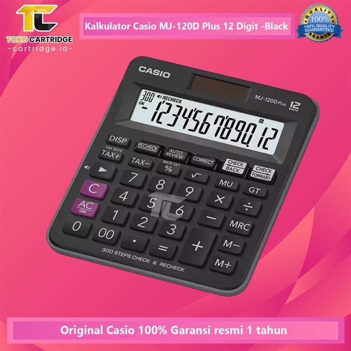 

CALCULATOR CASIO MJ-120D PLUS 12 DIGIT CHECK CORRECT DEKSTOP KALKULATOR CEK ULANG MJ 120D 12 DIGITS