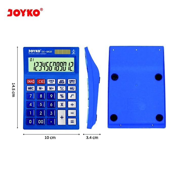 

JOYKO CALCULATOR CC-12CO ( BIRU / KUNING / HIJAU )
