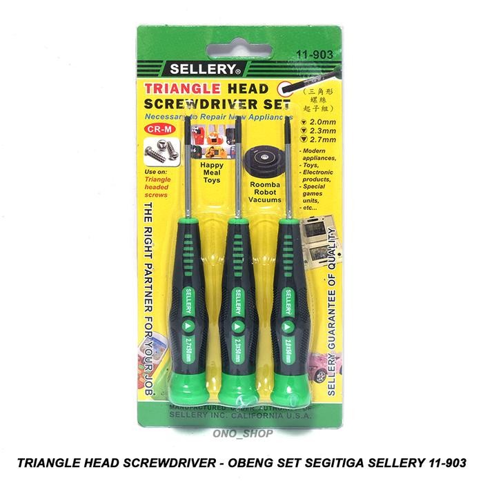 Triangle Head Screwdriver - Obeng Set Segitiga Sellery 11-903