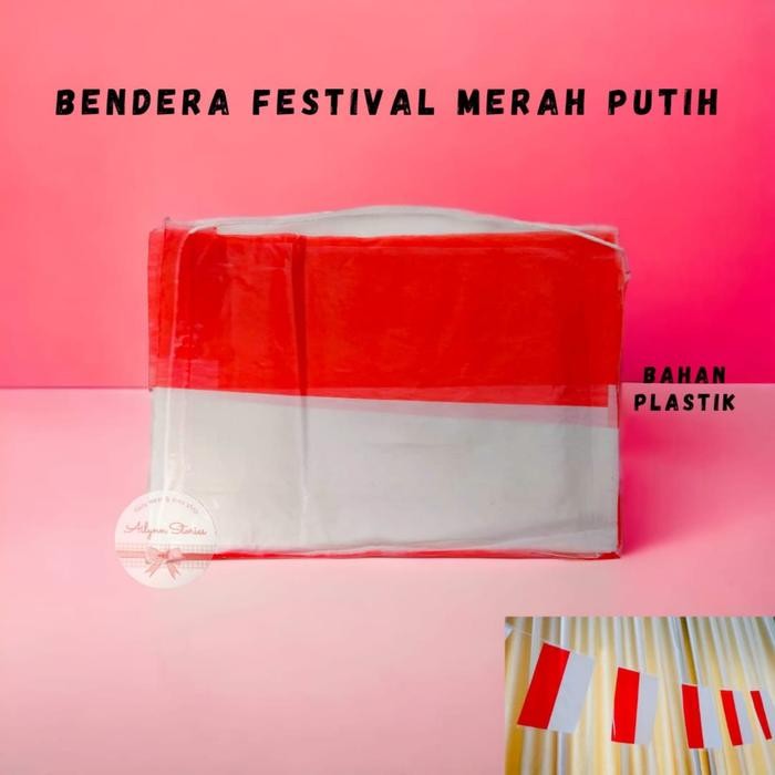 Bendera merah putih plastik kecil / Bendera Festival merah putih