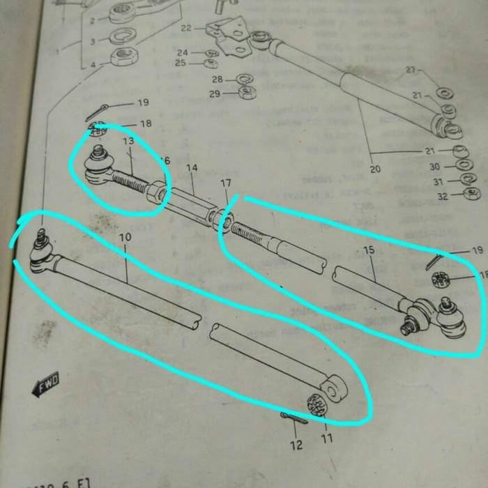 Tie rod Tierod Terot Set Drag Link Drag Rod Jimny Katana ori original