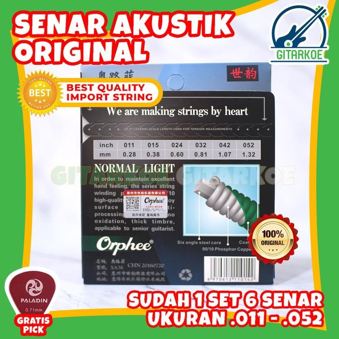 Senar Gitar Akustik Original .011-.052 Professional Ra-38H Orphee Sa38