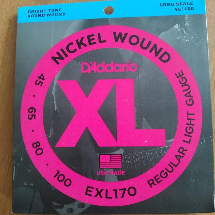 Senar Bass Gitar D'Addario Exl170 45/100 Original/Dadario Exl 170