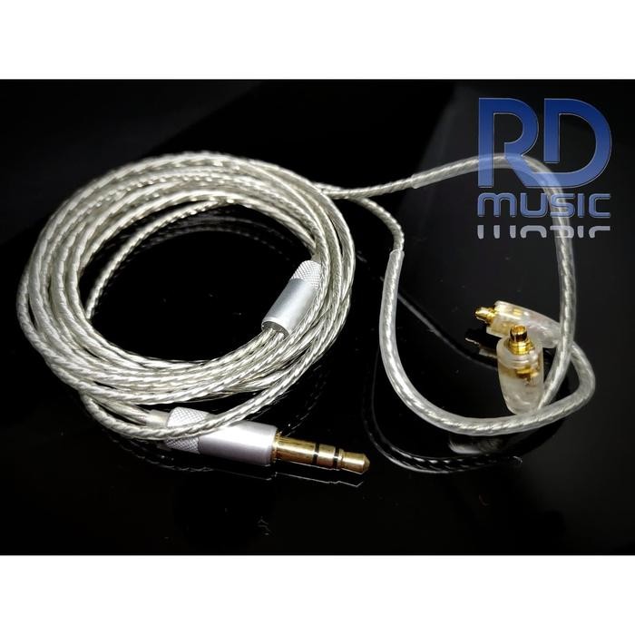 Bagus Kabel Mmcx Silver Coated For Iem : Shure, Basic Ie300, Pi 3.14 Audio New Sale