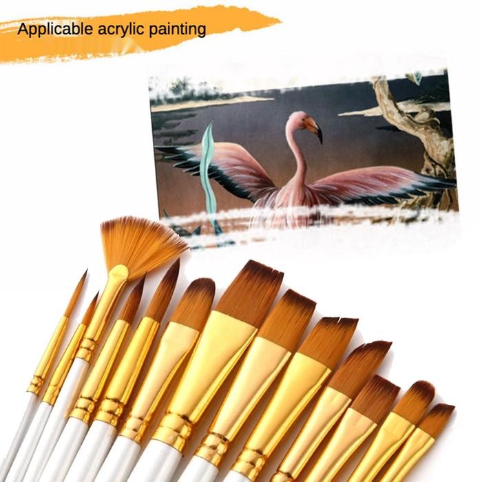 

15 Pcs Art Brush Set / Kuas Lukis Kecil 1 Set / Brush Set Lukis
