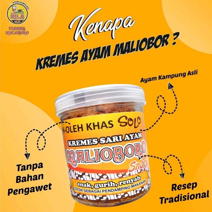 

3YC3 Kremes Ayam Malioboro Toples 180 Kremes Ayam Kampung Oleh2 Khas Solo