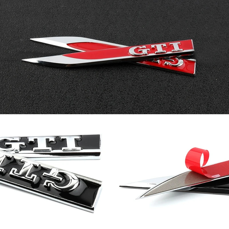 IMPORT METAL STICKER GTI FENDER SIDE EMBLEM FOR VW GOLF 2 3 4 5 6 7 GTI MK2 MK3 MK4 MK5 MK6 MK7 MK8
