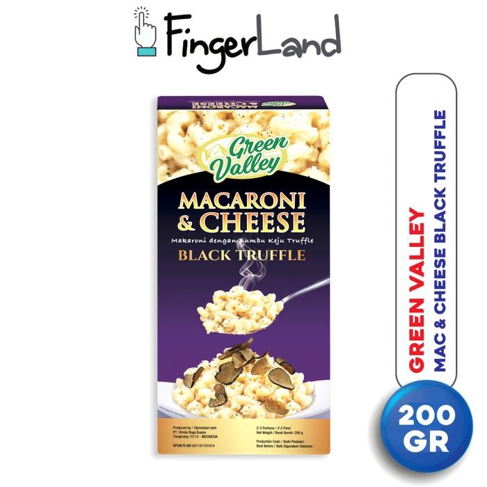 

H48Y Green Valley Macaroni And Cheese With Black Truffle 200 Gr Makaroni Bumbu Keju