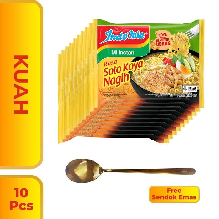 

H48Y 10 Pcs Indomie Soto Koya Nagih Free Sendok Emas