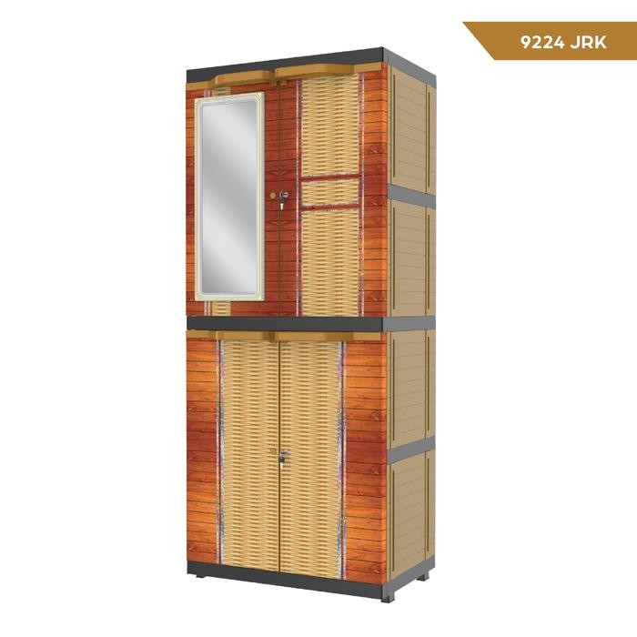 Naiba - Lemari Msc Rror 4 Susun Lemari Pakaian Plastik Kaca Pintu Furniture