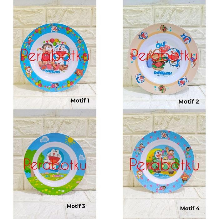 Vanda Piring Melamine 9" Doraemon / Piring Makan Anak Melamin Karakter