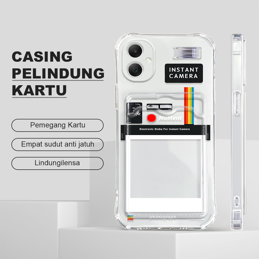 Casing Hp Untuk Compitable With Samsung Galaxy A05 Anti Jatuh Tempat Kartu Cassing Card Holder Softc