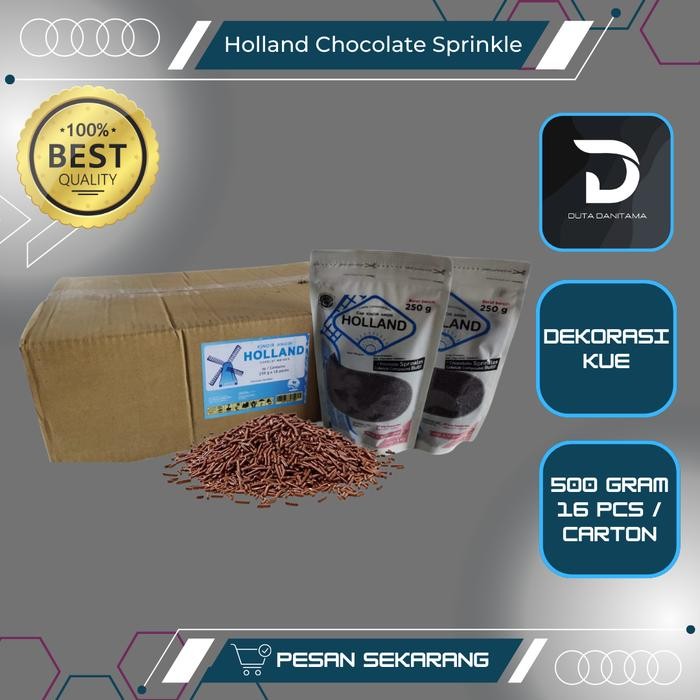 

Holland chocolate sprinkle 500 gram dan 8 kg