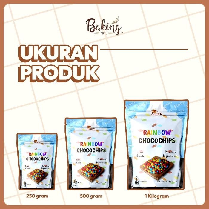 

Chocolate Chips Rainbow 500gr / Topping cokelat / Coklat chips