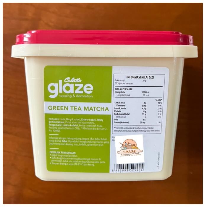 

Colatta Glaze Green tea Matcha 1kg dip glaze donut donat cake