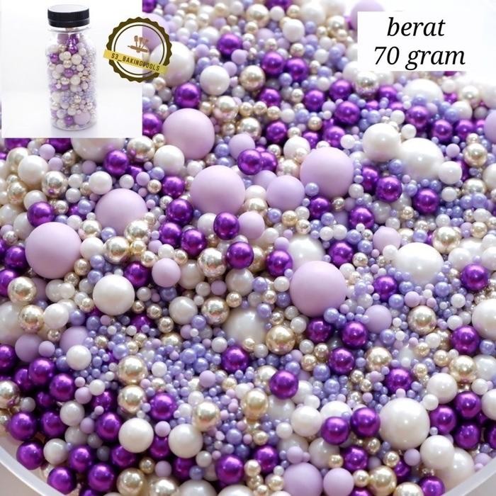 

Hiasan kue purple mix 70 gram