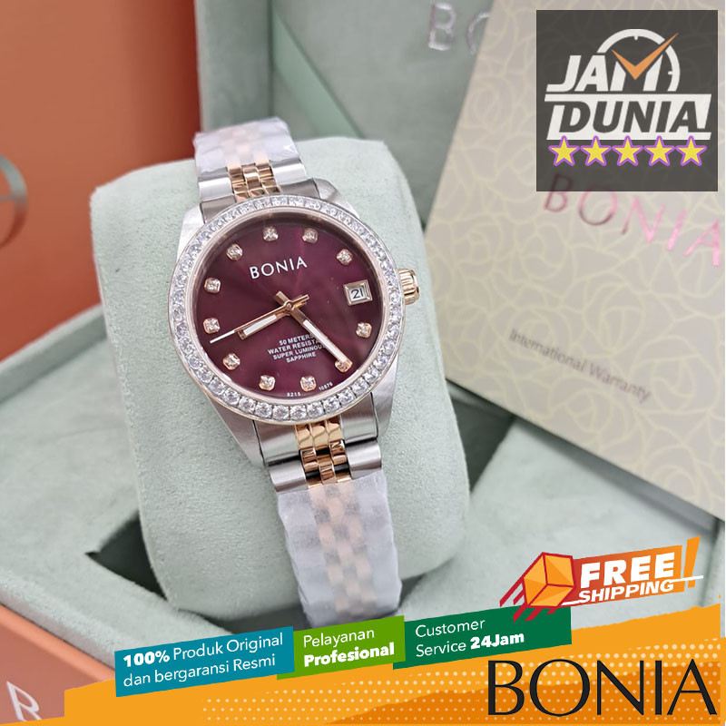 JAM WANITA BONIA AUTOMATIC SAPPHIRE ORIGINAL BNB10876-2667S BONIA AUTOMATIC BNB10876 2667S BONIA AUT
