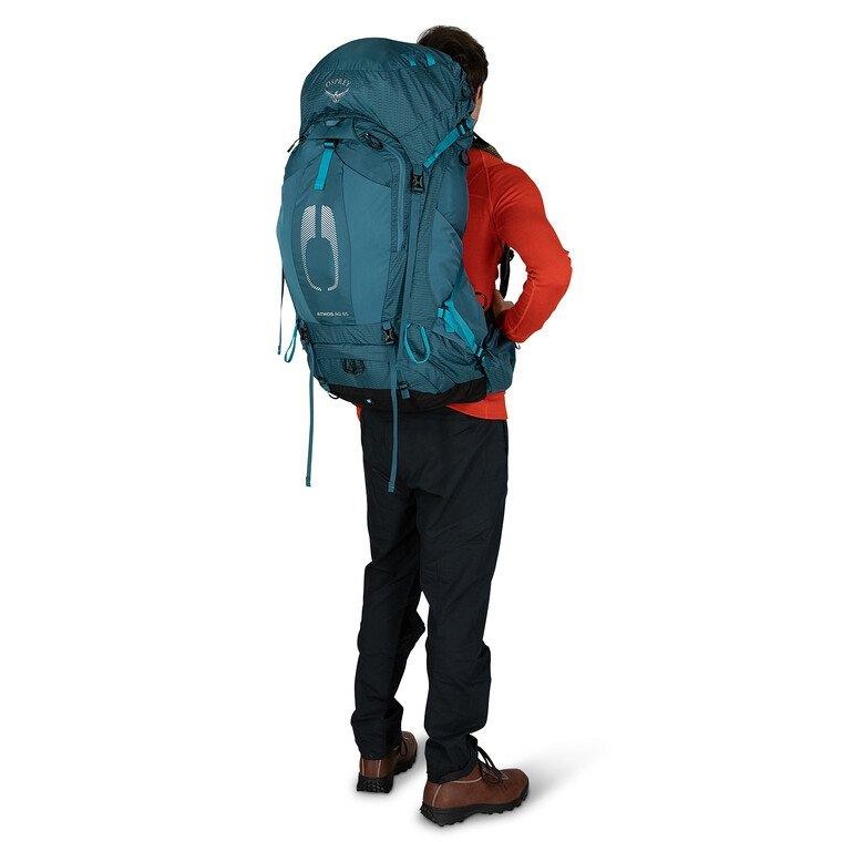 Langsung diproses ORIGINAL OSPREY ATMOS AG 65 Backpacking Packs 2022 - MYTHICAL GREEN