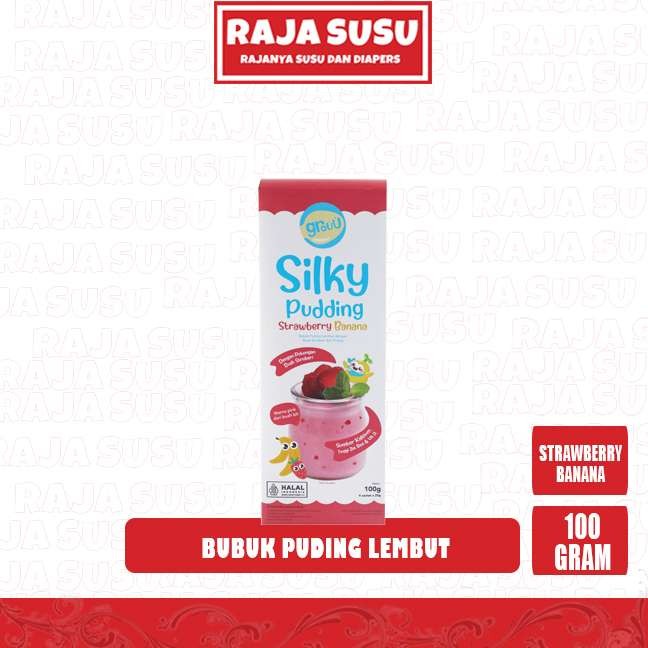 

GROUU SILKY PUDDING STRAWBERRY BANANA 100GR - RAJA SUSU