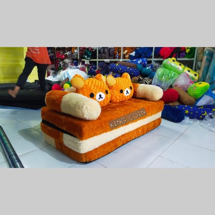 Kasur Busa Lipat Sofabed Bulu Rasfur Sofabed Kasur Duduk Karakter